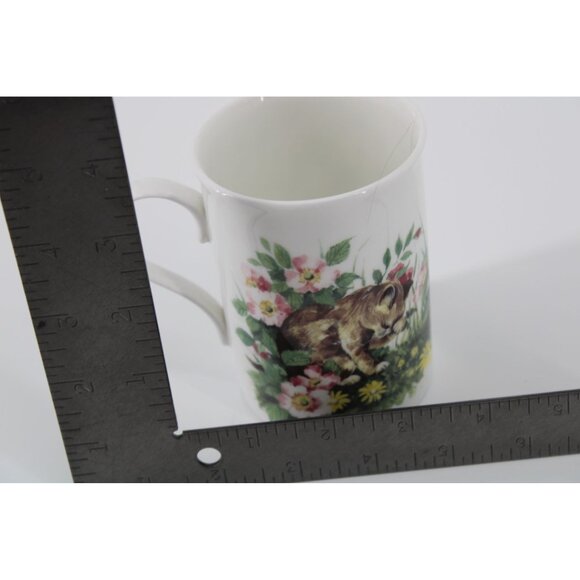 Golden Crown Tabby Calico Cat Mug England Vintage 93694 - Picture 5 of 5